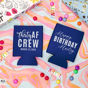 30th Birthday Beer Cooler - Personalized Birthday Coolers, Birthday Can Coolers, Personalized Favors, Beer Hugger