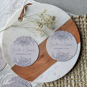 Dessous de verre pour le jour du mariage - sous-verres personnalisés, décoration de table, décoration pour mariage, cadeaux de mariage, cadeaux