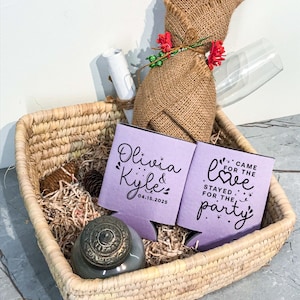 Came For The Love - Wedding Coolers, Personalized Cozy, Wedding Beer Cozy, Wedding Favors, Custom Beer Holder, Beverage Insulator