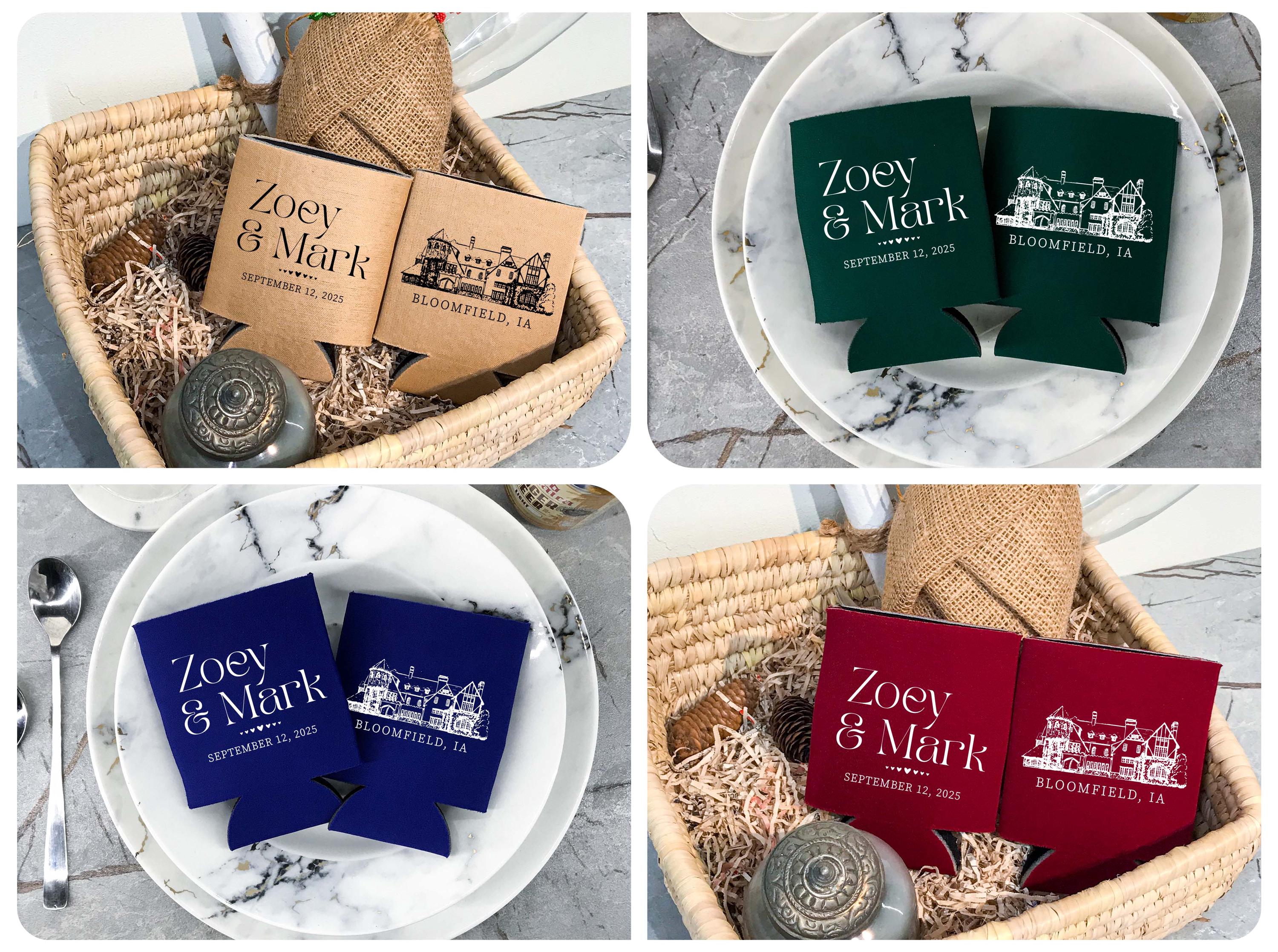 Wedding Venue Coolers Personalized Illustrations, Venue