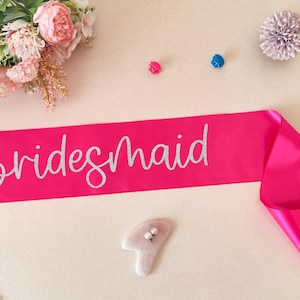Gold and Silver Bachelorette Sash - Bachelorette Sash, Bridesmaid, Bride to be, Maid of Honor sash, Bachelorette Favors, Satin Ribbon