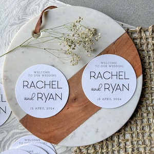 Dessous de verre de mariage personnalisés - Décorations de table, cadeaux de mariage, sous-verres personnalisés, sous-bocks