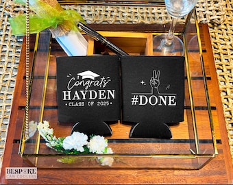 Graduation Can Cooler - Personalised Can Coolers, Grad Day Favors, Graduation Beer Holder