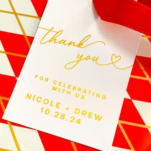 Thank You Card - Gift Tags, Custom Gift Cards, Celebration Favors, Christmas Gift Tags, Personalized Thank You Cards