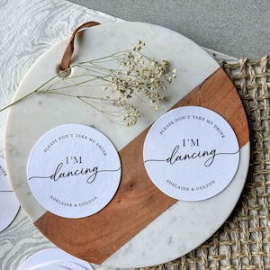 Sous-bocks de mariage - Design personnalisé, cadeaux de mariage, sous-bocks, décoration de table, sous-bocks personnalisés de mariage