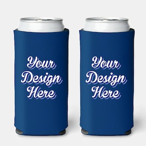 Enfriador de latas personalizado delgado: enfriador delgado, obsequio personalizado, nombre y diseño personalizados, obsequios para invitados, soporte para cerveza, aislante para bebidas