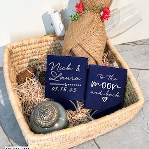 Enfriadores de latas personalizados para bodas: fundas para bodas, portavasos, obsequios de boda personalizados, obsequios para invitados, portacervezas para bodas