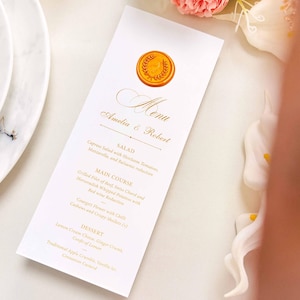 Spersonalizowane menu weselne - Spersonalizowane menu, menu weselne, menu papierowe, upominek weselny, dekoracja stołu, menu dla gości