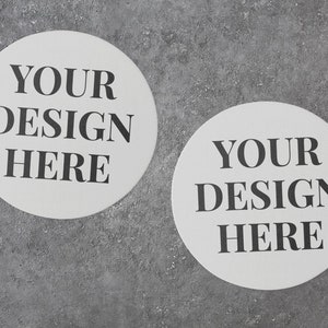 Tu diseño aquí: posavasos personalizados de un solo color, diseños personalizados, adornos para mesa, posavasos personalizados, decoración para fiestas, posavasos desechables