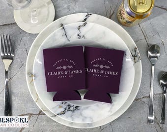 Personalized Wedding Coolers - Cheers To The Mr. and Mrs. Wedding Favor For Guests, Table Decor, Wedding Sleeves, Beer Coolers, Drink Cooler
