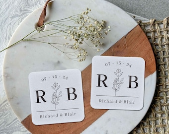 Hochzeit Untersetzer Gunst - Elegante Hochzeit Untersetzer, Tischdekoration, Party Favor, personalisierte Untersetzer