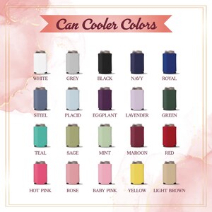 Wedding Can Coolers Color