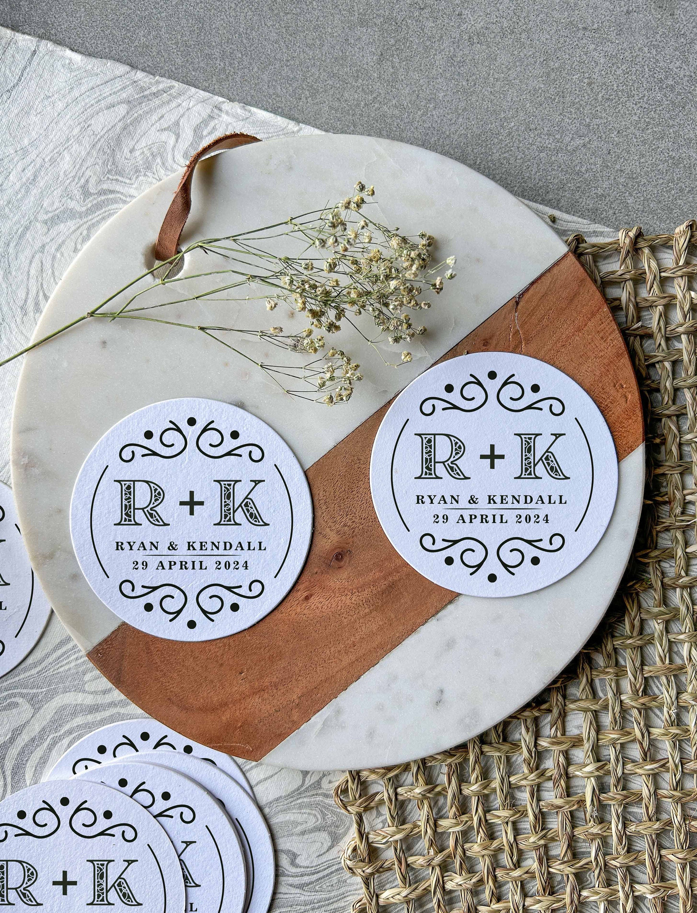 Custom Wedding Coasters - Personalized