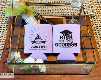To The New Grad - Personalized Graduation Can Coolers, Graduation Gift, Beer Hugger, Personalized Favors