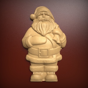 Santa Claus, STL Relief file for CNC router carving, engraving