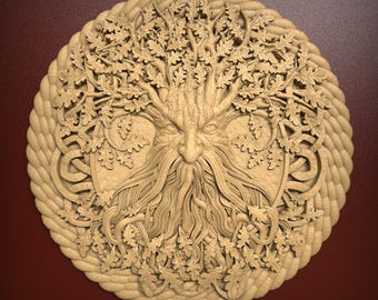 Wood Spirit, STL Relief file for CNC router carving, engraving