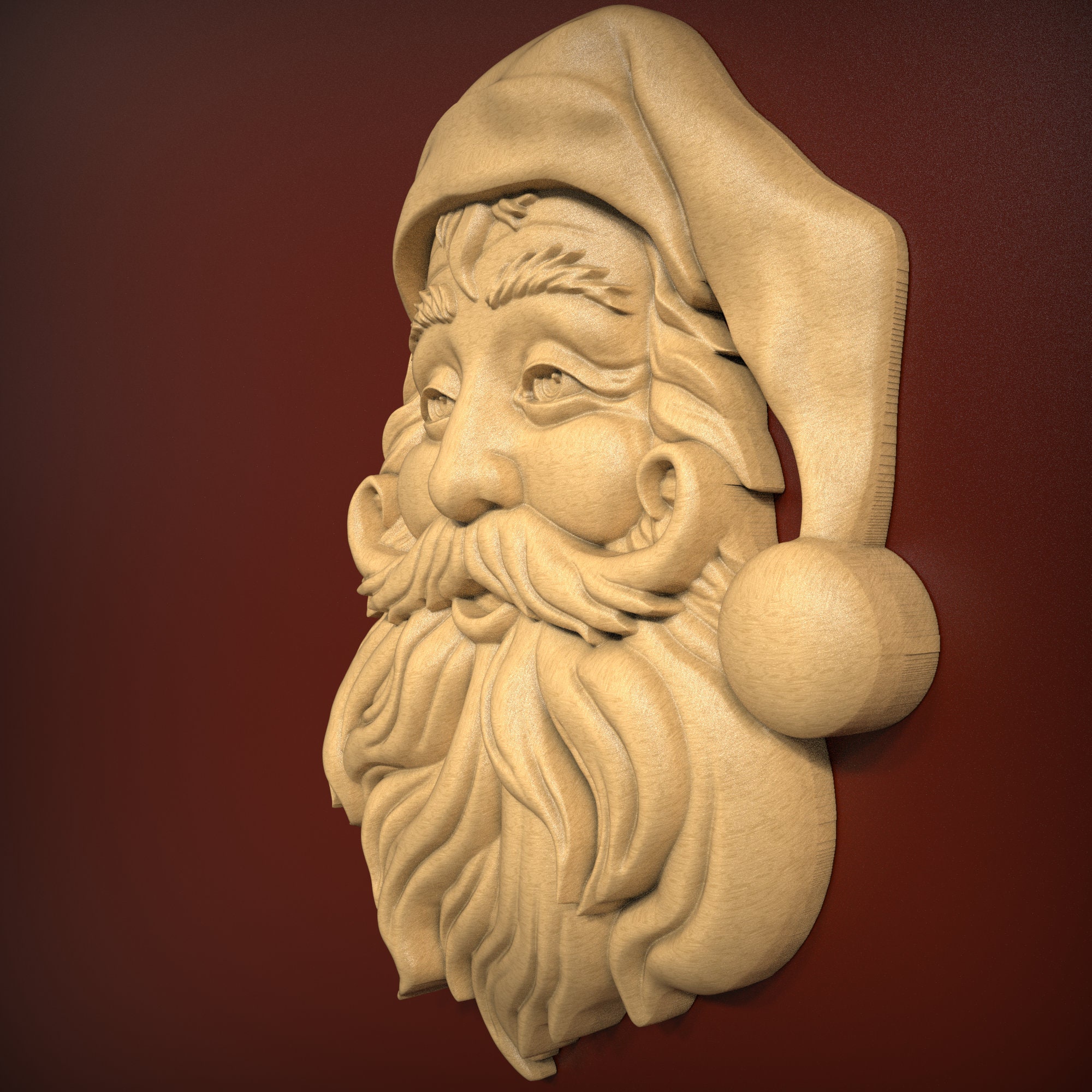 Santa, STL Relief File for CNC Router Carving, Engraving - Etsy