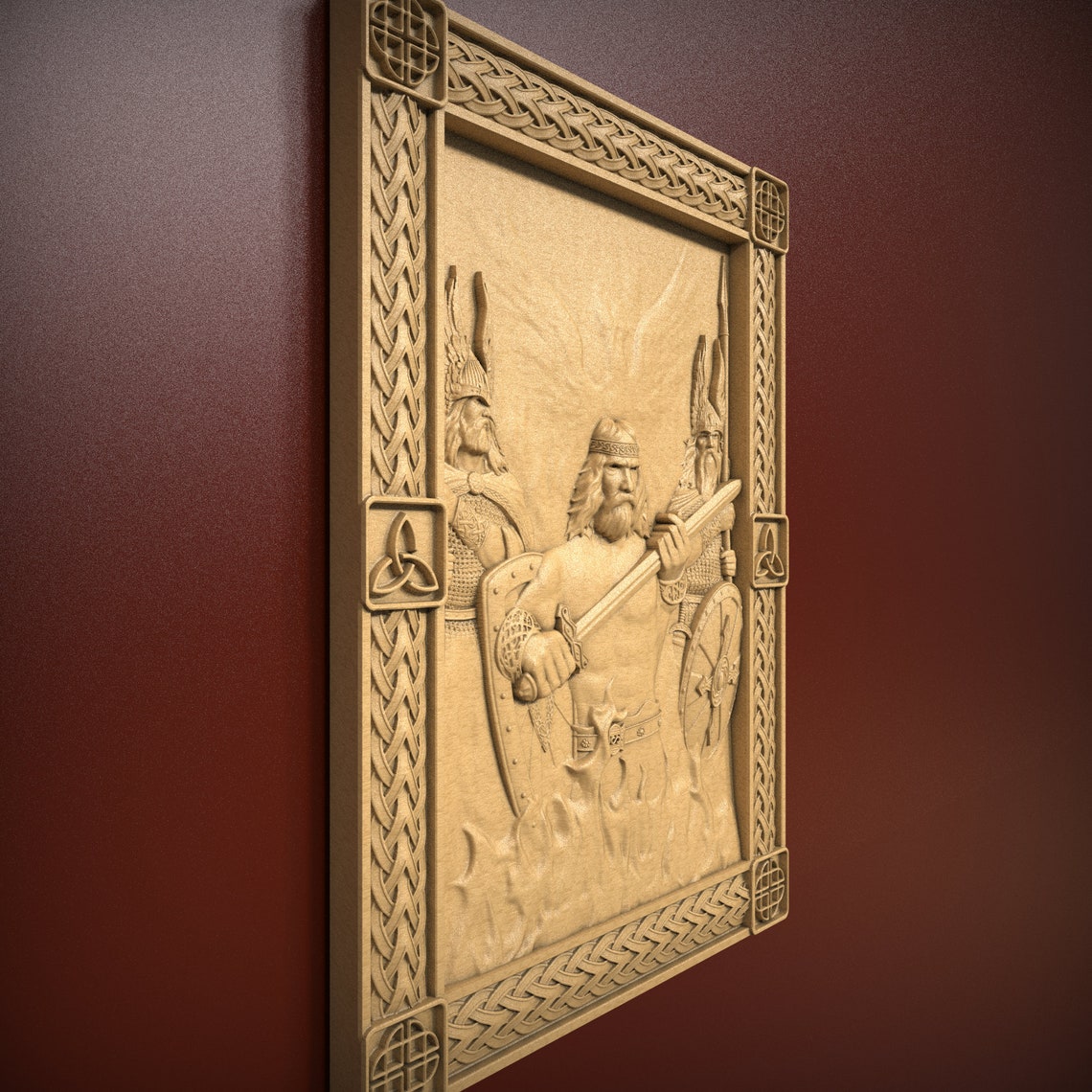 Viking Fire, STL Relief File for CNC Router Carving, Engraving - Etsy