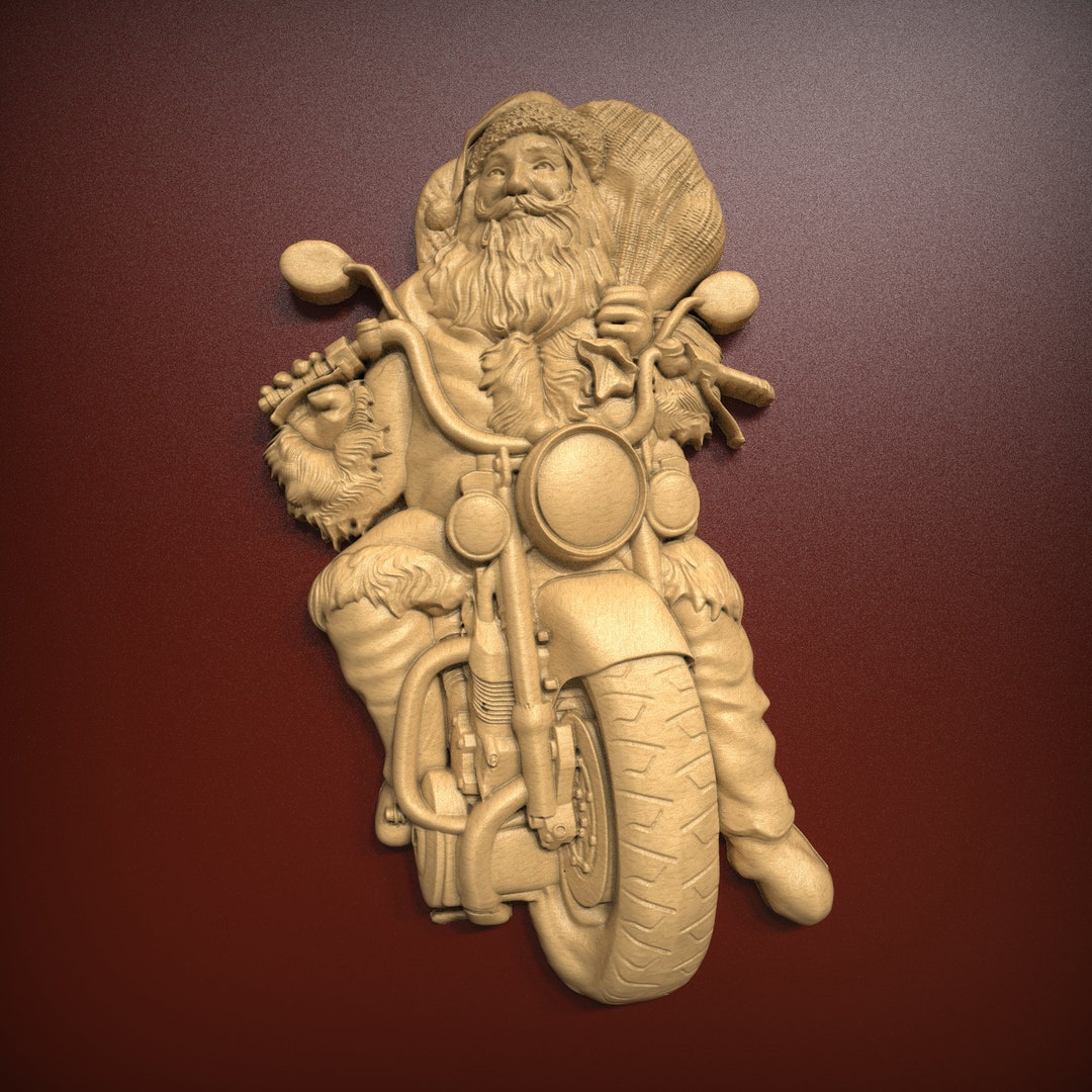 Santa on Sled, STL Relief File for CNC Router Carving, Engraving - Etsy