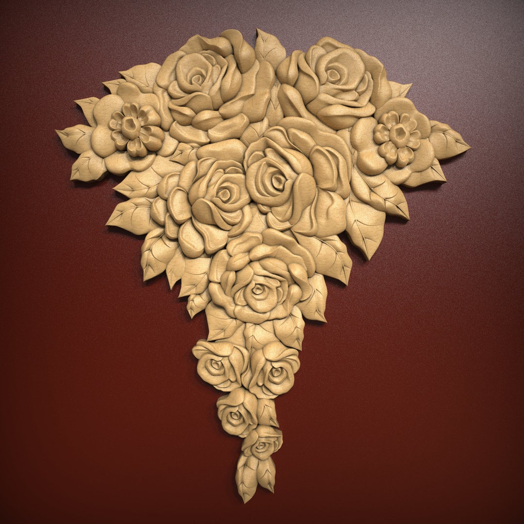 Flowers, STL Relief File for CNC Router Carving, Engraving - Etsy