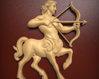Detailed Mythological Centaur Archer Sagittarius Zodiac Wall Art 3D Relief STL File for CNC Router Carving or 3D Resin Printing