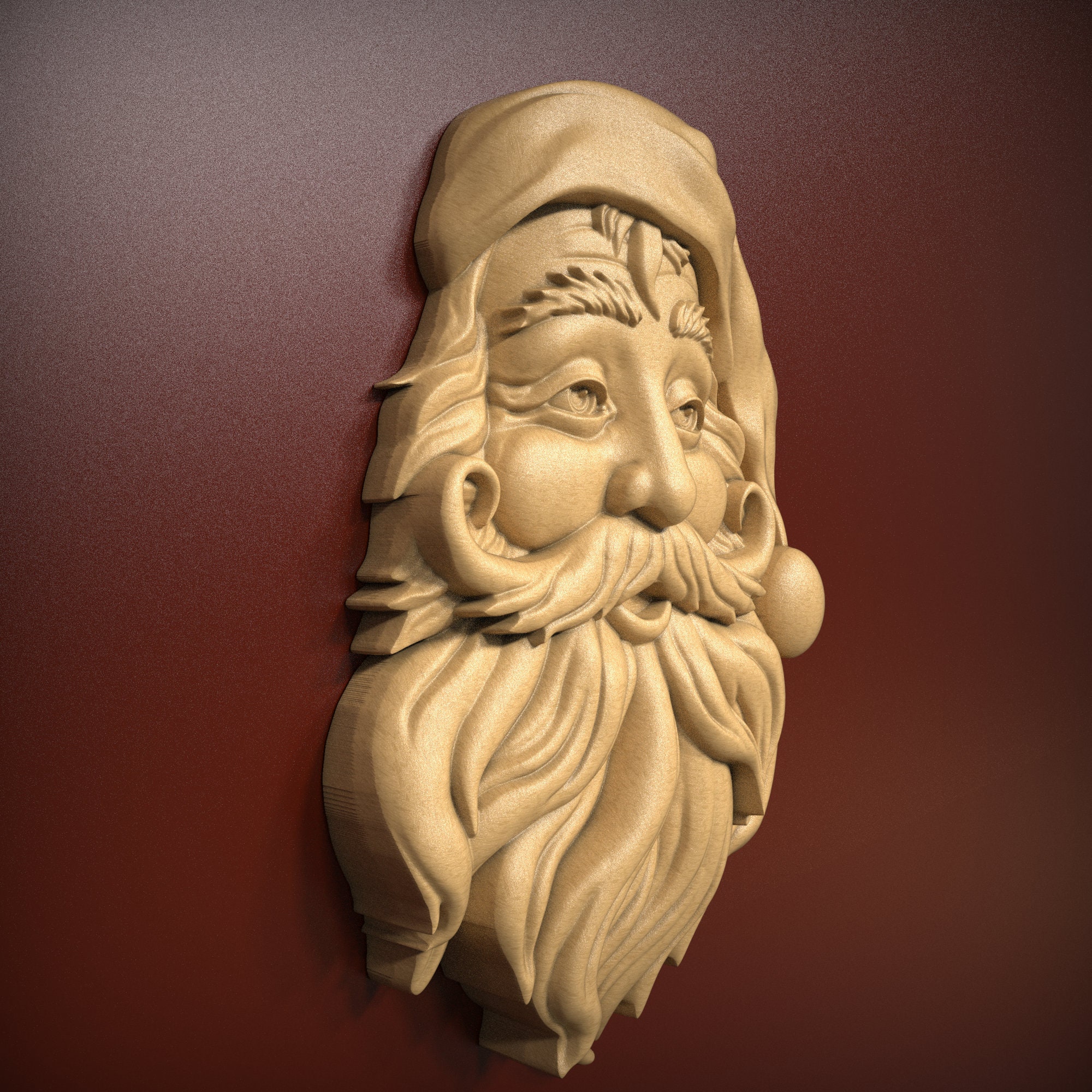 Santa, STL Relief File for CNC Router Carving, Engraving - Etsy