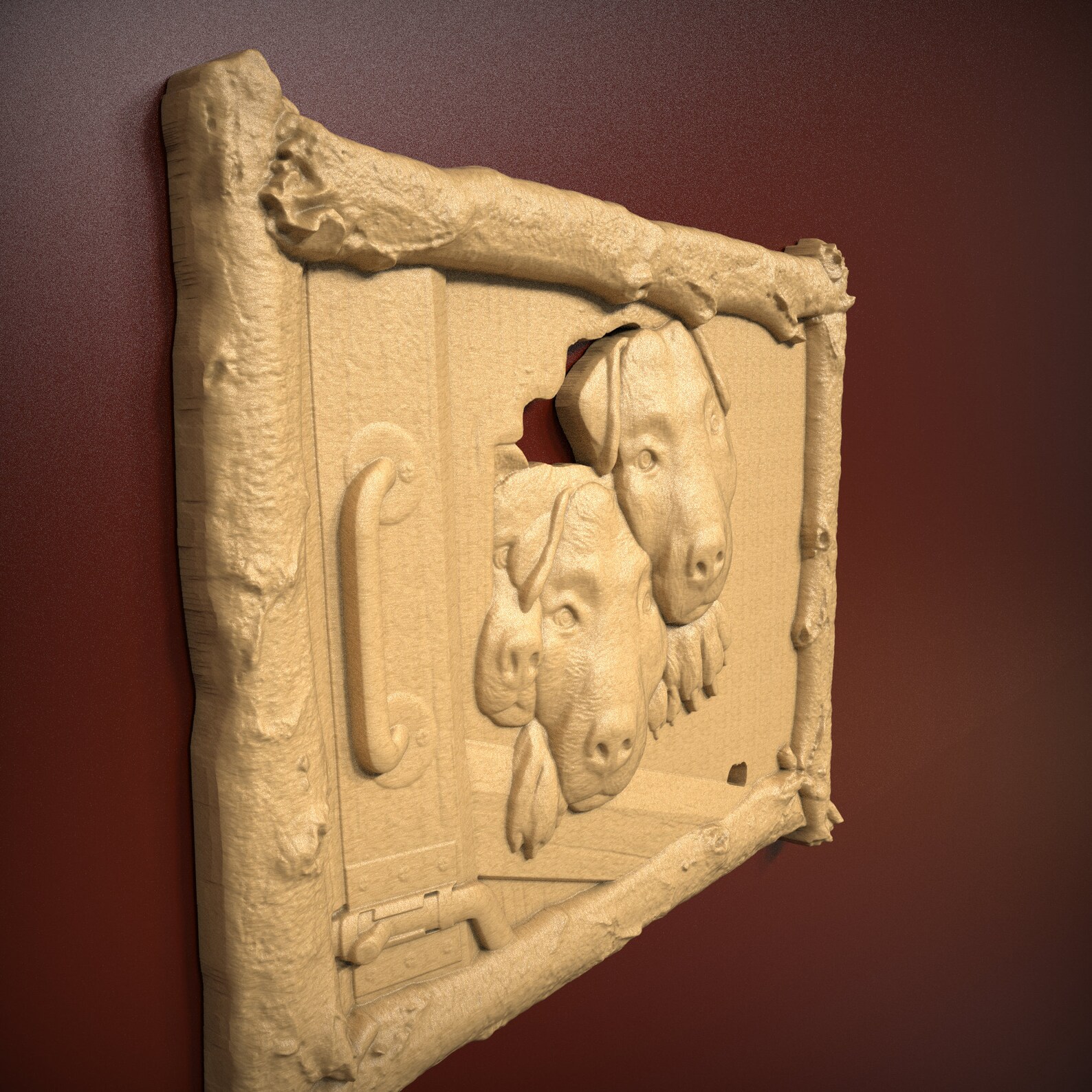 Excited Dogs, STL Relief File for CNC Router Carving, Engraving - Etsy