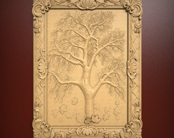 Old Tree, STL Relief file for CNC router carving, engraving