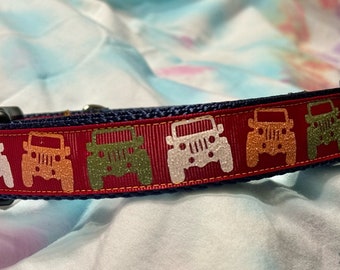 Handmade Offroad Vehicle Dog Collar, USA Made