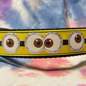 MINIONS,kids,dog,collars,cartoon,fun,yellow,eyes