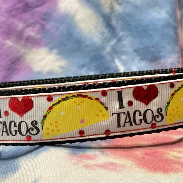 We love Tacos, taco,dog collar, taco tuesday,everyday is taco day