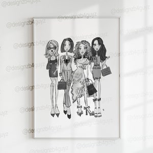 Maybe Our Friends Are Our Soulmates - Sex & The City Digital Print