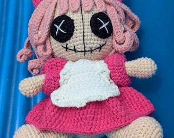 Penny Stitch Handmade Crochet Doll | Pastel Goth Creepy Cute Plushie