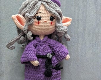Purple Elf Witch Crochet Pattern | Mage Amigurumi PDF Tutorial
