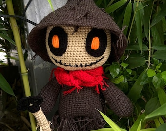 Grim Straw Halloween Amigurumi Crochet Pattern (PDF Tutorial)