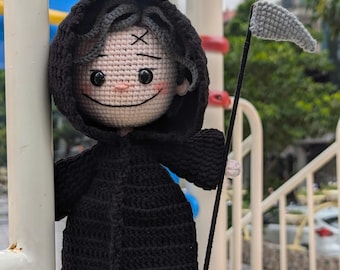 Grim Reaper Crochet Pattern | Halloween Amigurumi Doll PDF Tutorial