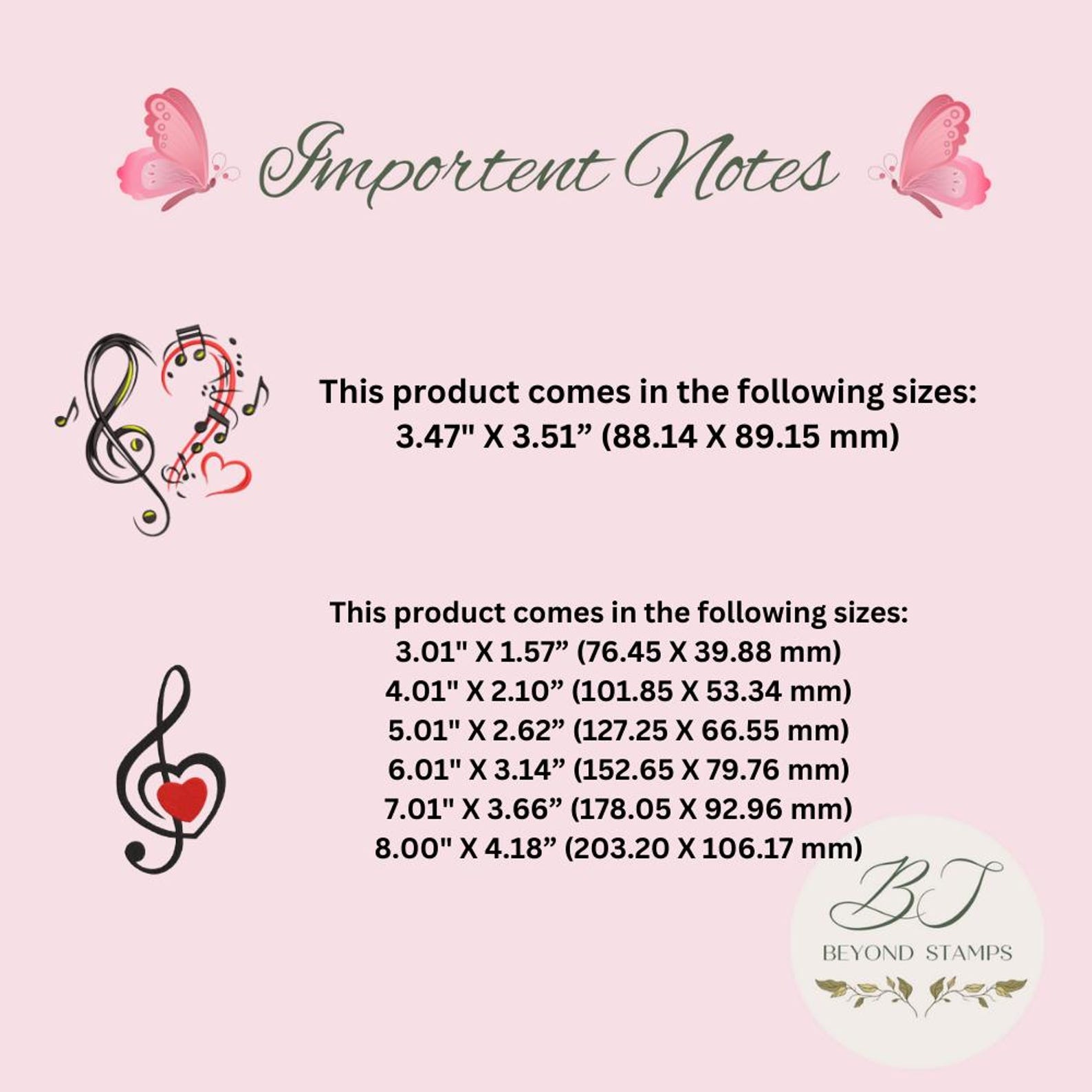 Musical Notes Hearts Embroidery Designs Bundle of 4 , Embroidery ...