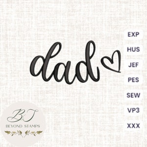 Dad machine Embroidery design,  trendy embroidery design for dad, papa, father, grandfather, grandpa, gift for fathers day,  5 sizes