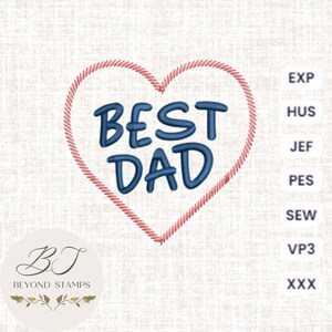 Best dad ever embroidery design, trendy embroidery design for fathers day gift, gift for daddy, papa, grandfather, grandpa. Instant download