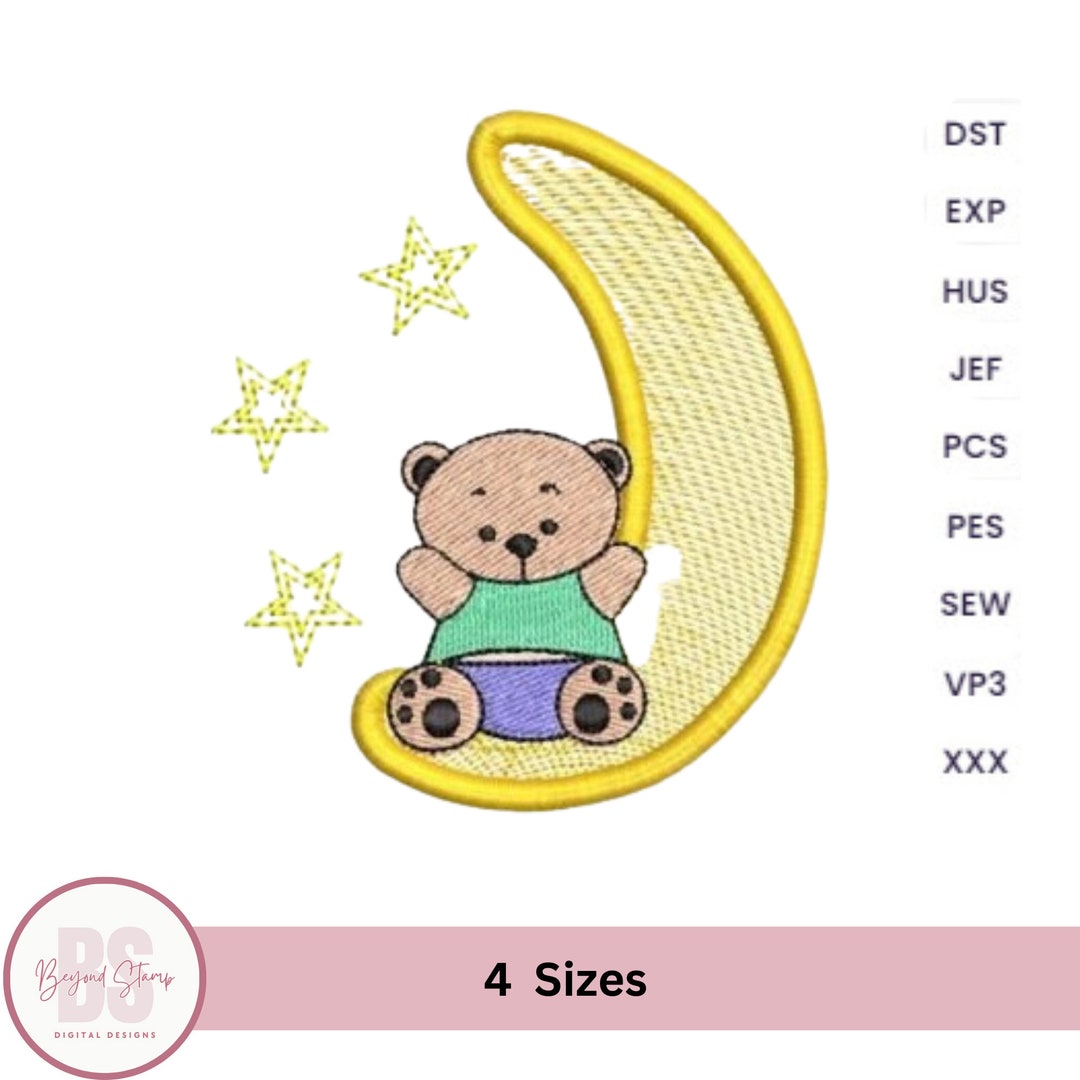 Moon & Stars Baby Onesie with Bear Ears Hat – Black