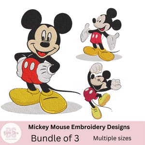Disney embroidery designs, Mickey mouse machine embroidery designs bundle, mickey mouse t shirt embroidery, digital files, DST PES files,