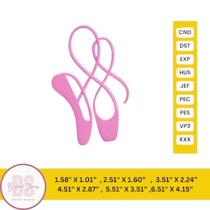 Ballerinaschuhe Stickerei, Ballettschuhe Stickerei, Ballettschuhe, Baby Mädchen Stickmuster, 6 Größen sofort download
