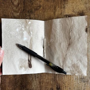 Black walnut dyed, pocket-sized notebook