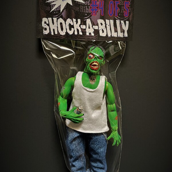 Shock Monster SHOCK-A-BILLY 8 inch Action Figure #4 of 5 Topstone Mask Mego