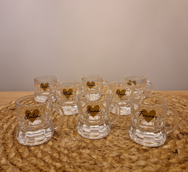 Schnapsglas mit Namen, Personalisiertes Schnapsglas, Schnapspinnchen mit Henkel Bild 2