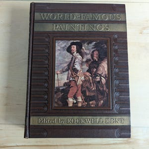 World Famous Paintings by Rockwell Kent 1939 Vintage Art, Large Hardcover Art Book, Art Book Lover Gift
