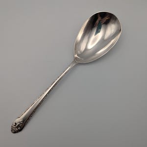 Holmes & Edwards Lovely Lady International Silver plate 1937 Casserole Spoon 9&quot; Vintage Silverplate Casserole Serving Spoon