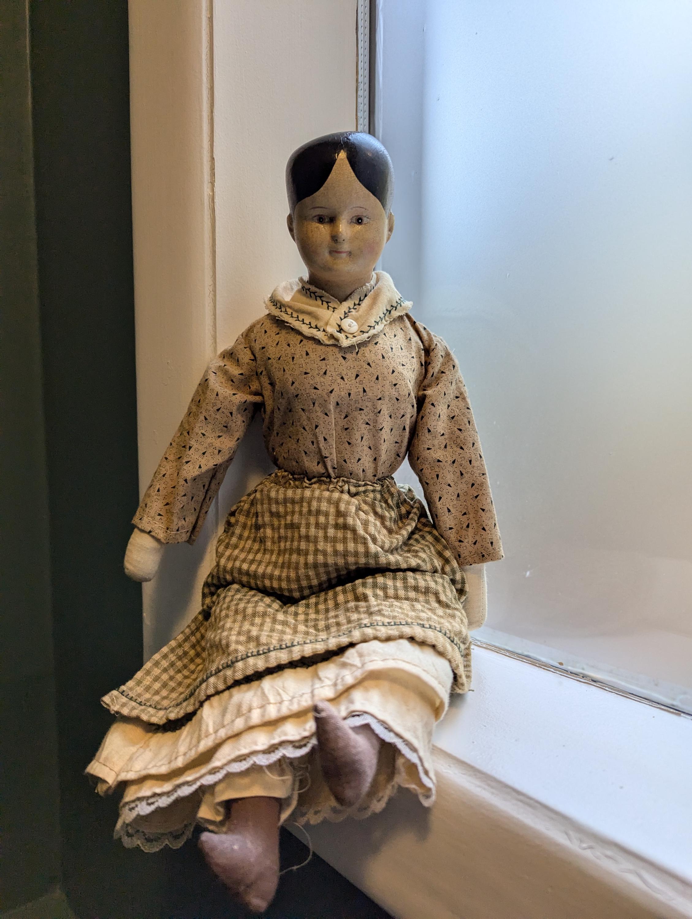 Vintage Rustic Doll, Fannie Turgeon Handmade Doll the 13th Colony