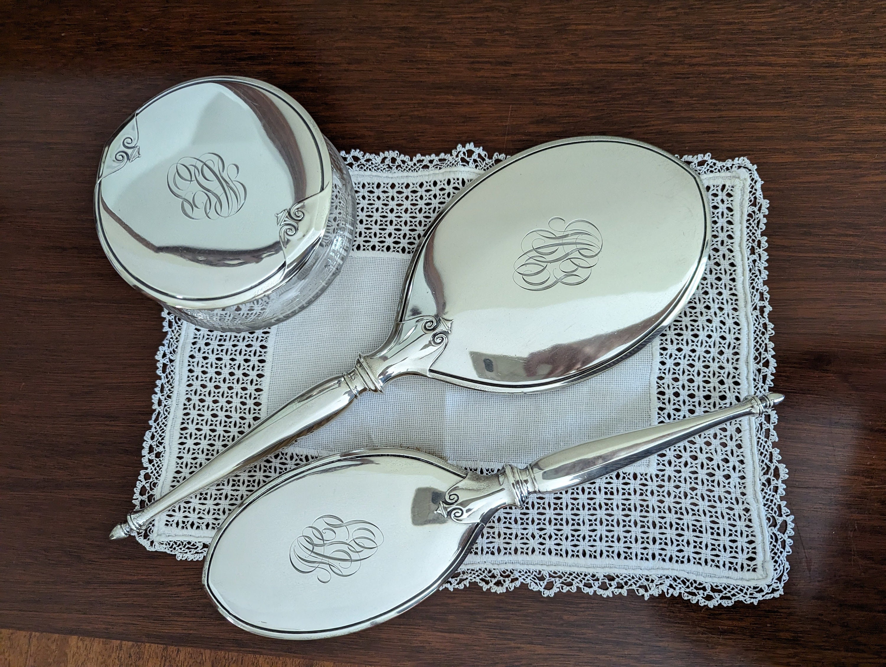 Hairbrush set faux silver lot Baby main image 2