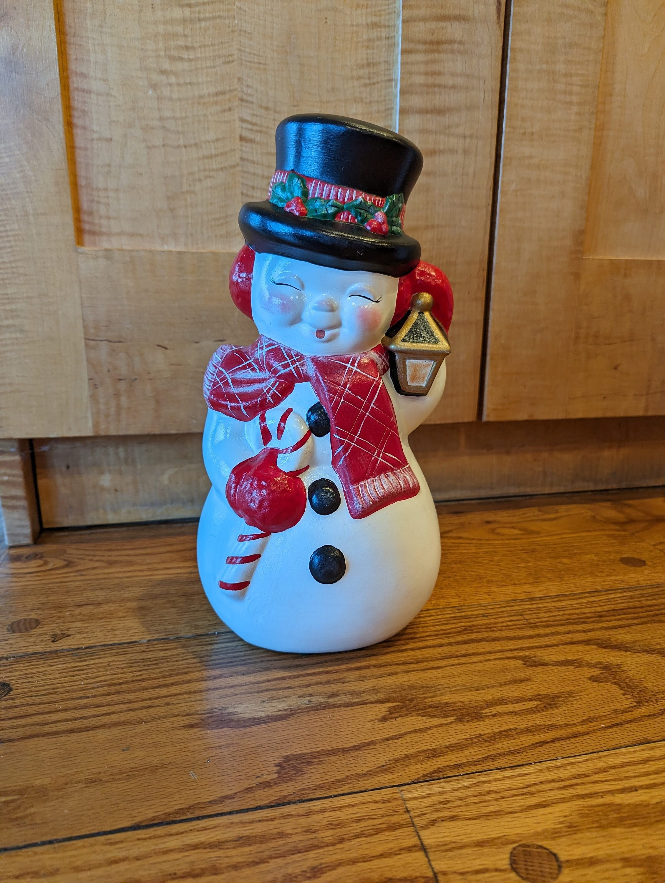 9.5 Snowman Couple, Mr & Mrs Frosty Paintable Bisque for Snowmen
